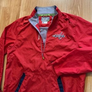 Washington Capitals NHL Hockey Half Zip Pullover Jacket- Men’s Large